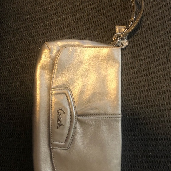 Silver Coach Wristlet - Picture 2 of 4